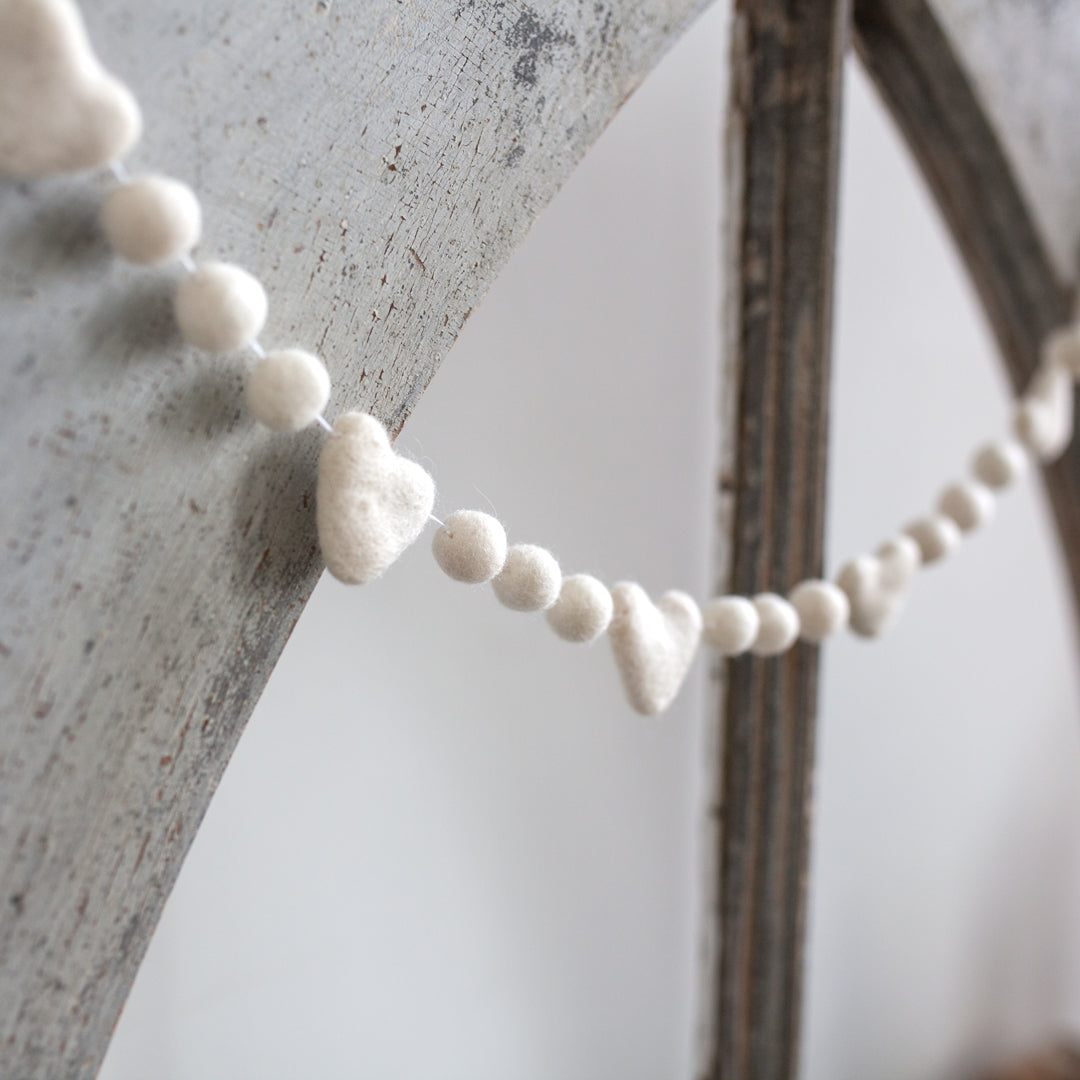 Heart Pom Pom Garland