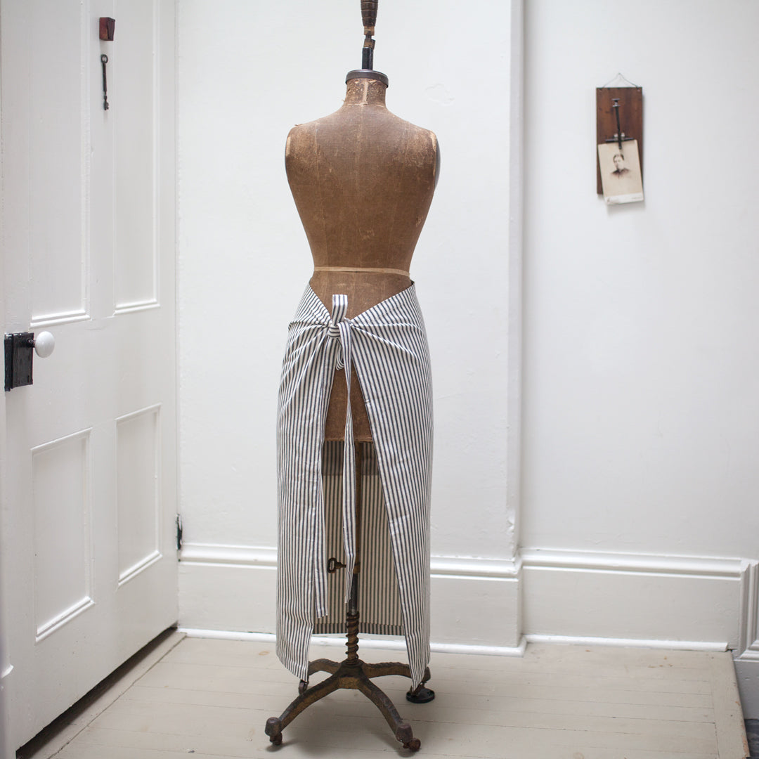 Ticking Half Apron