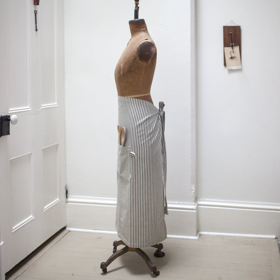 Ticking Half Apron