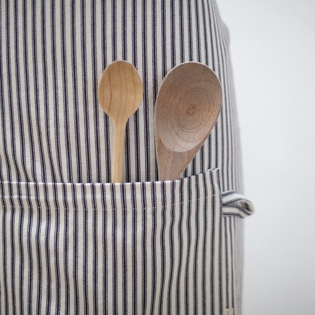 Ticking Half Apron