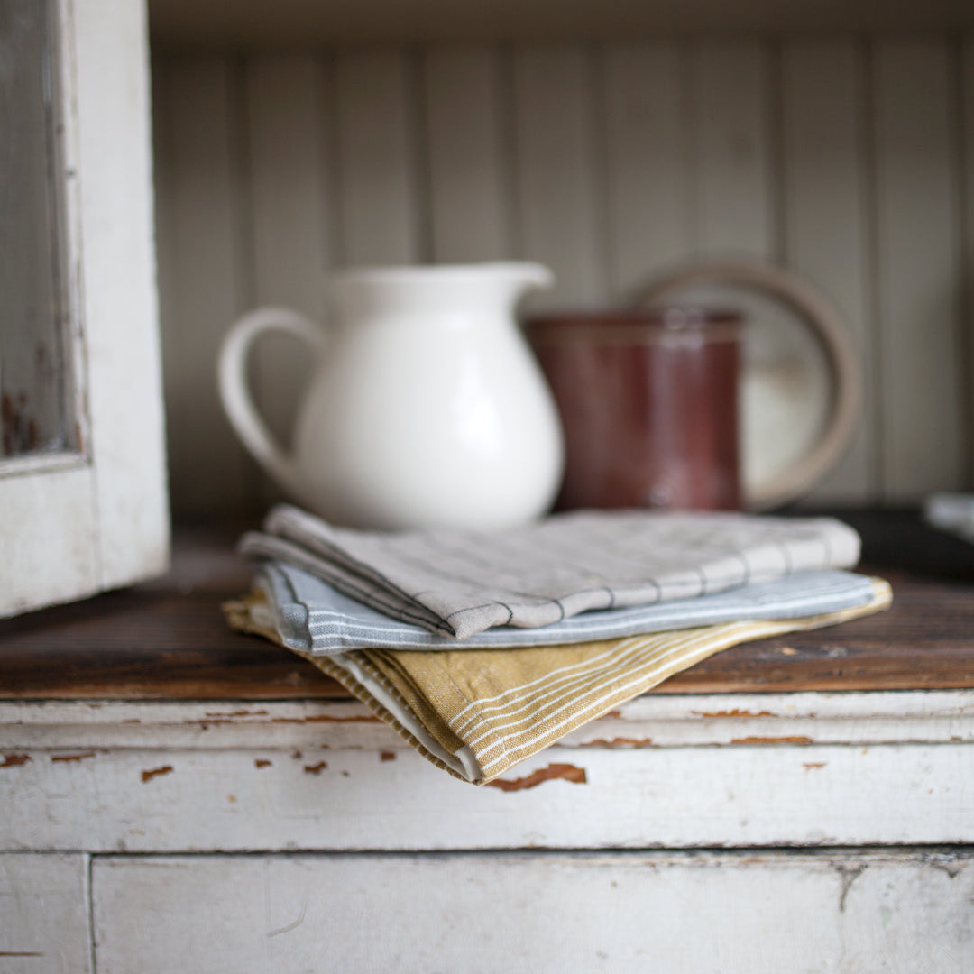 Striped Linen Tea Towel