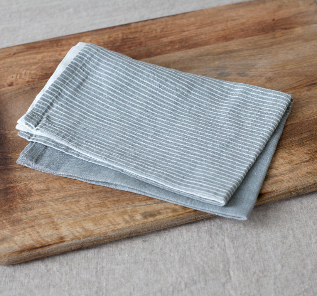 Striped Linen Tea Towel