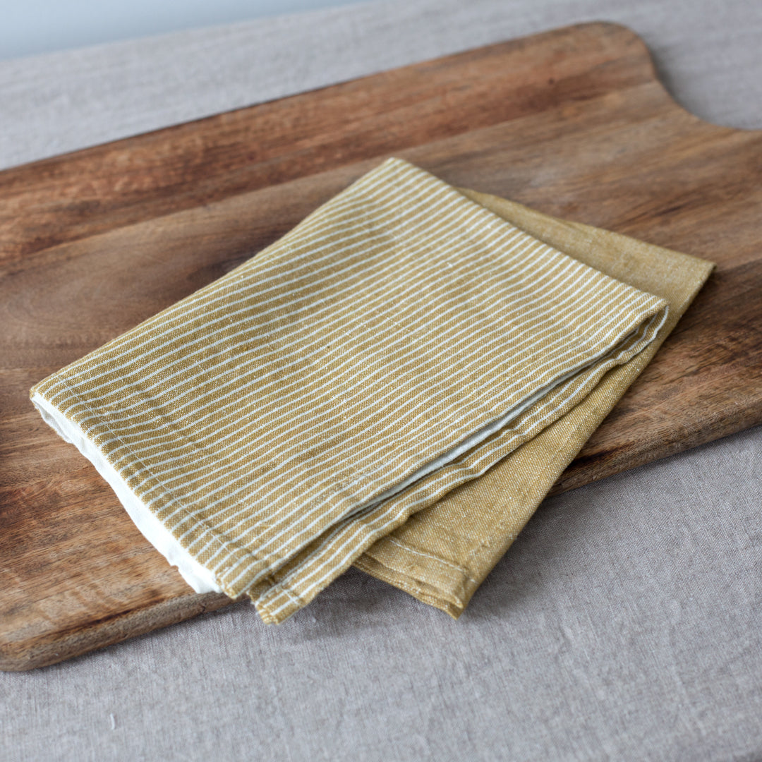 Striped Linen Tea Towel