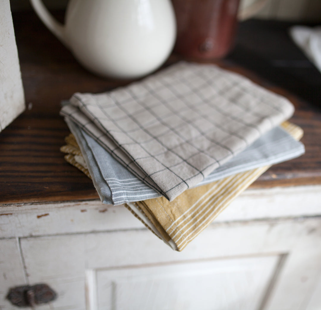 Striped Linen Tea Towel