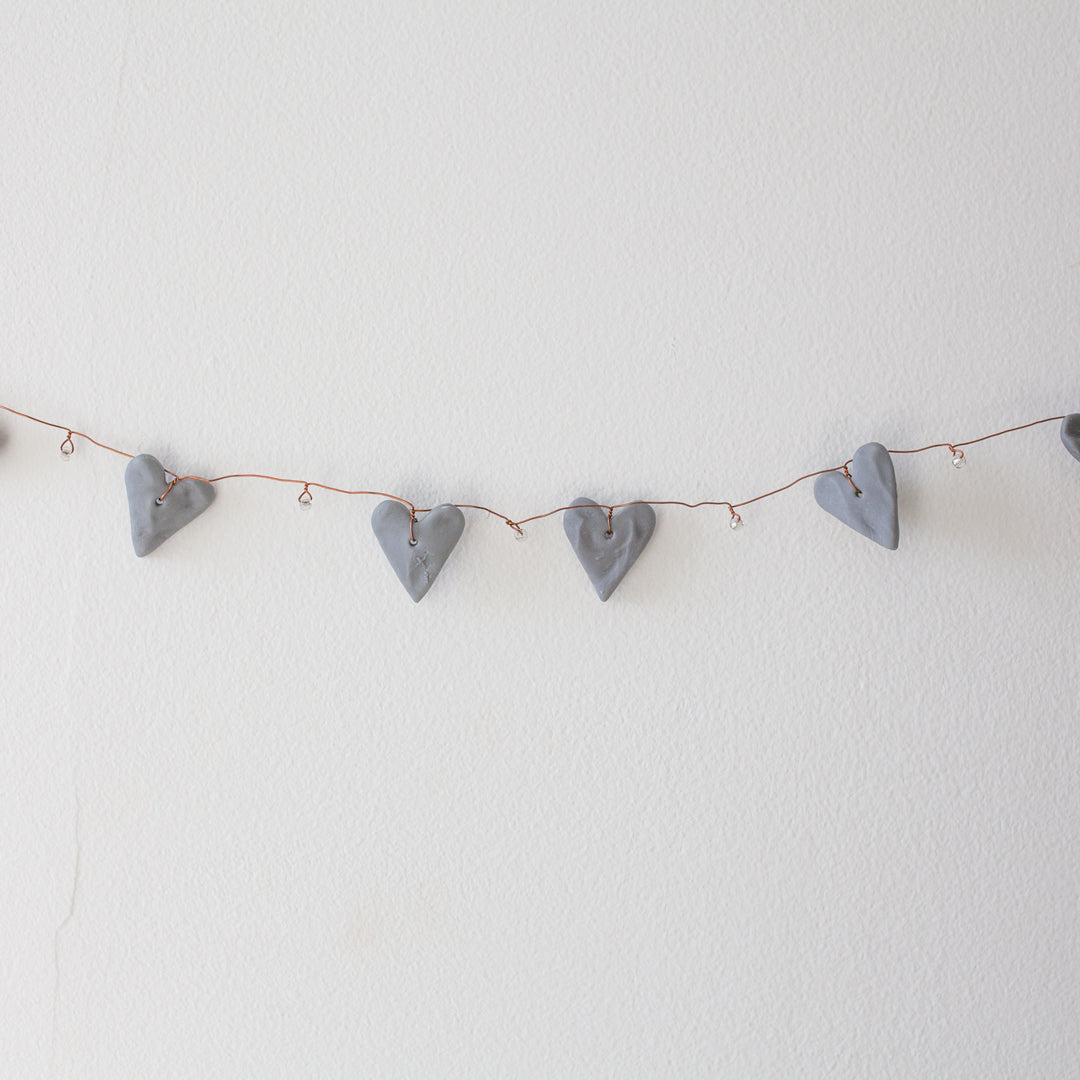 Clay Heart Garland