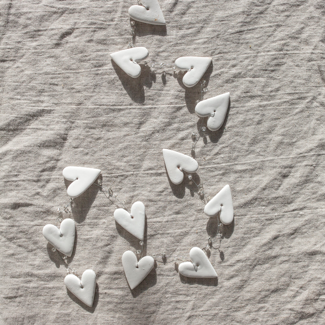 Clay Heart Garland