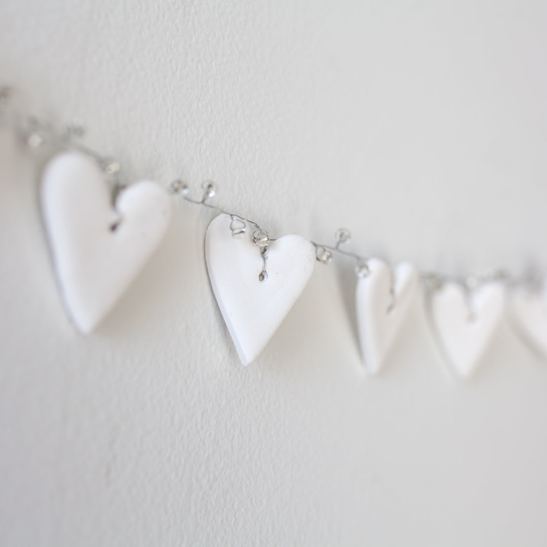 Clay Heart Garland