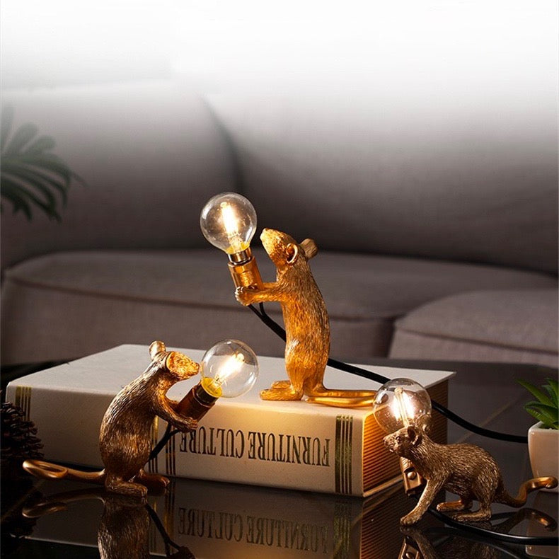 Resin Rat Lamp