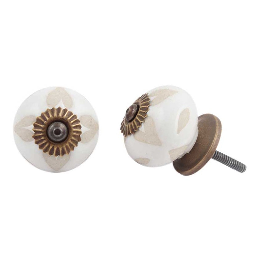 Round Etched Ceramic Knob