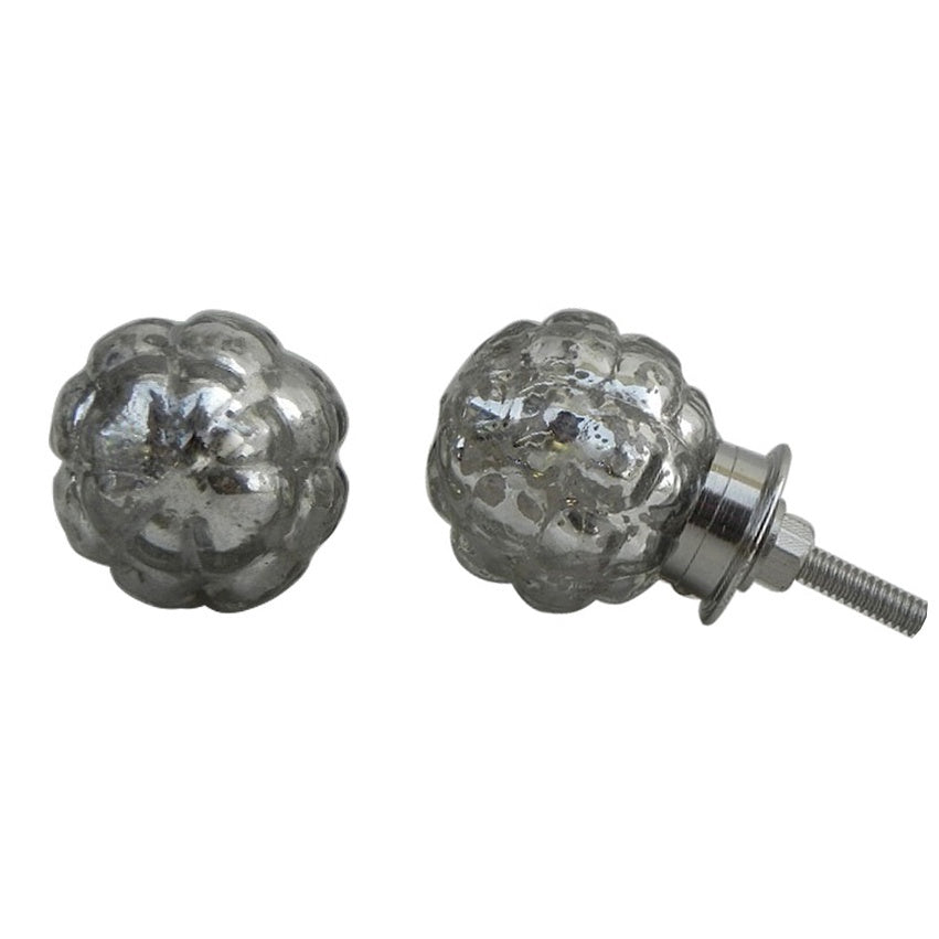 Round Mercury Glass Knob TIN BARN MARKET