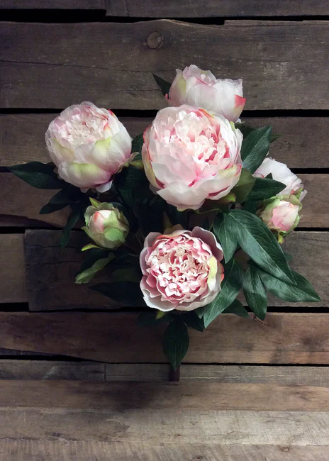 Faux Peony Bunch - pink