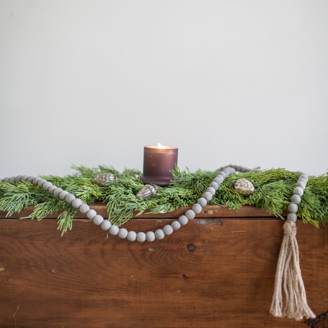 Wood Bead + Tassel Garland