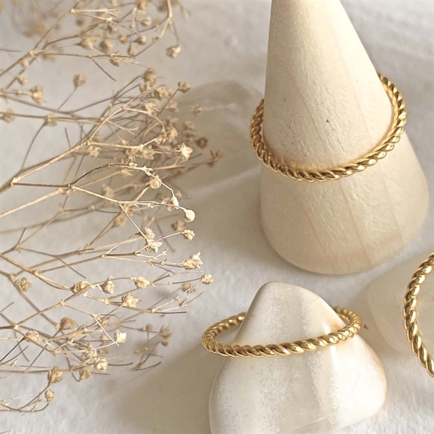 Twisted Rope Ring - Gold