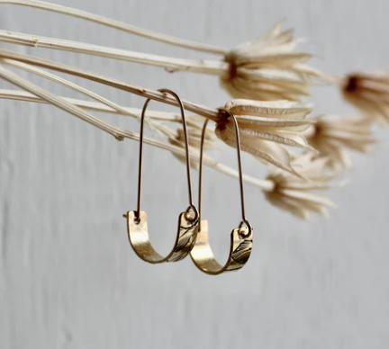 Long Hoop Earring - Bronze