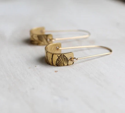 Long Hoop Earring - Bronze