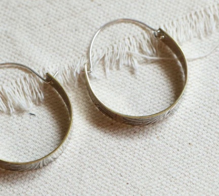 Nouveau Hoop Earring - Bronze