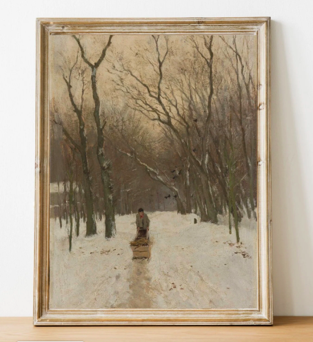 Vintage Print - Sled Ride
