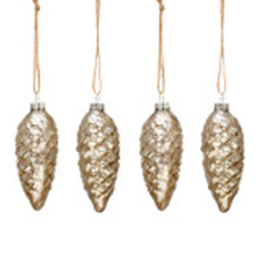 Mercury Glass Pinecone Ornament