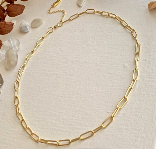 Paperclip Necklace - Gold Plated