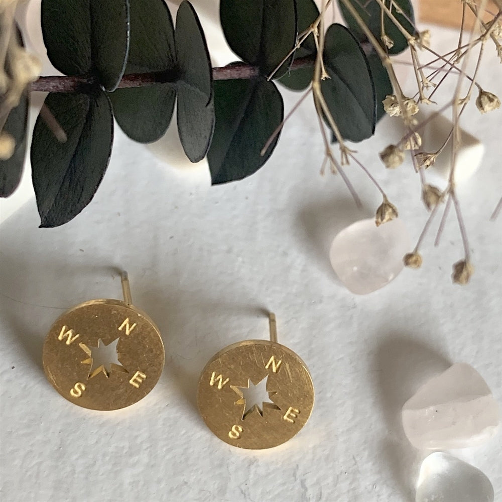 Compass Stud Earrings