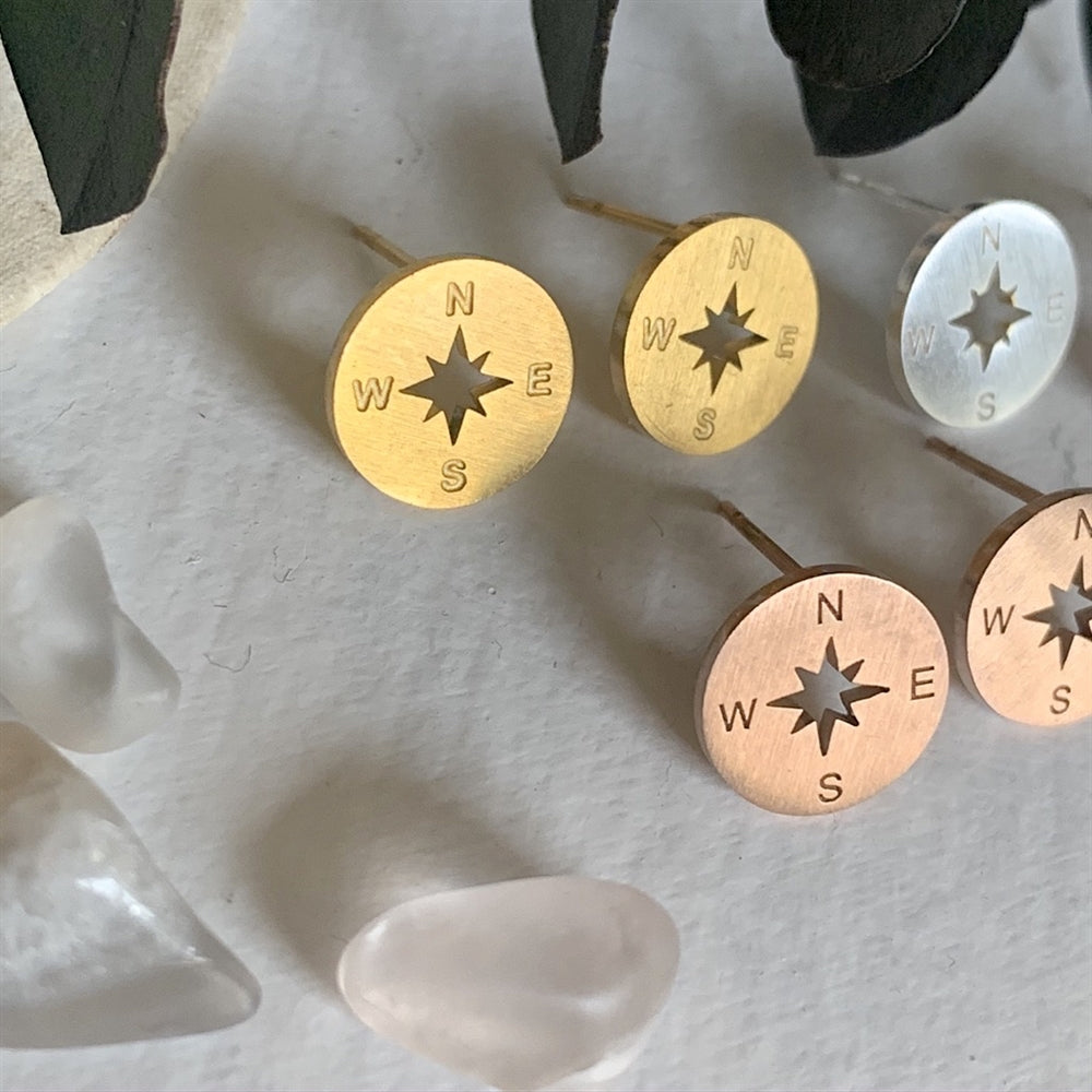Compass Stud Earrings