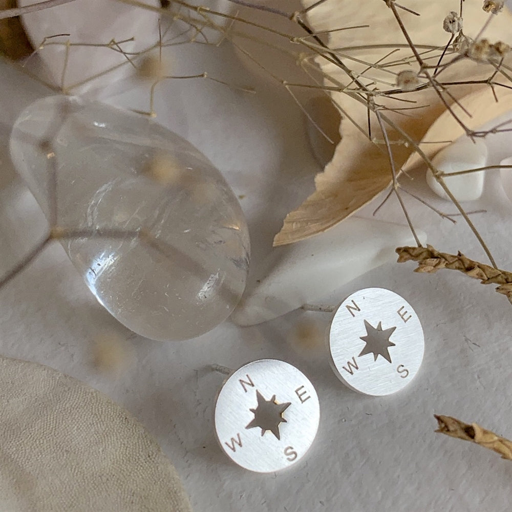 Compass Stud Earrings