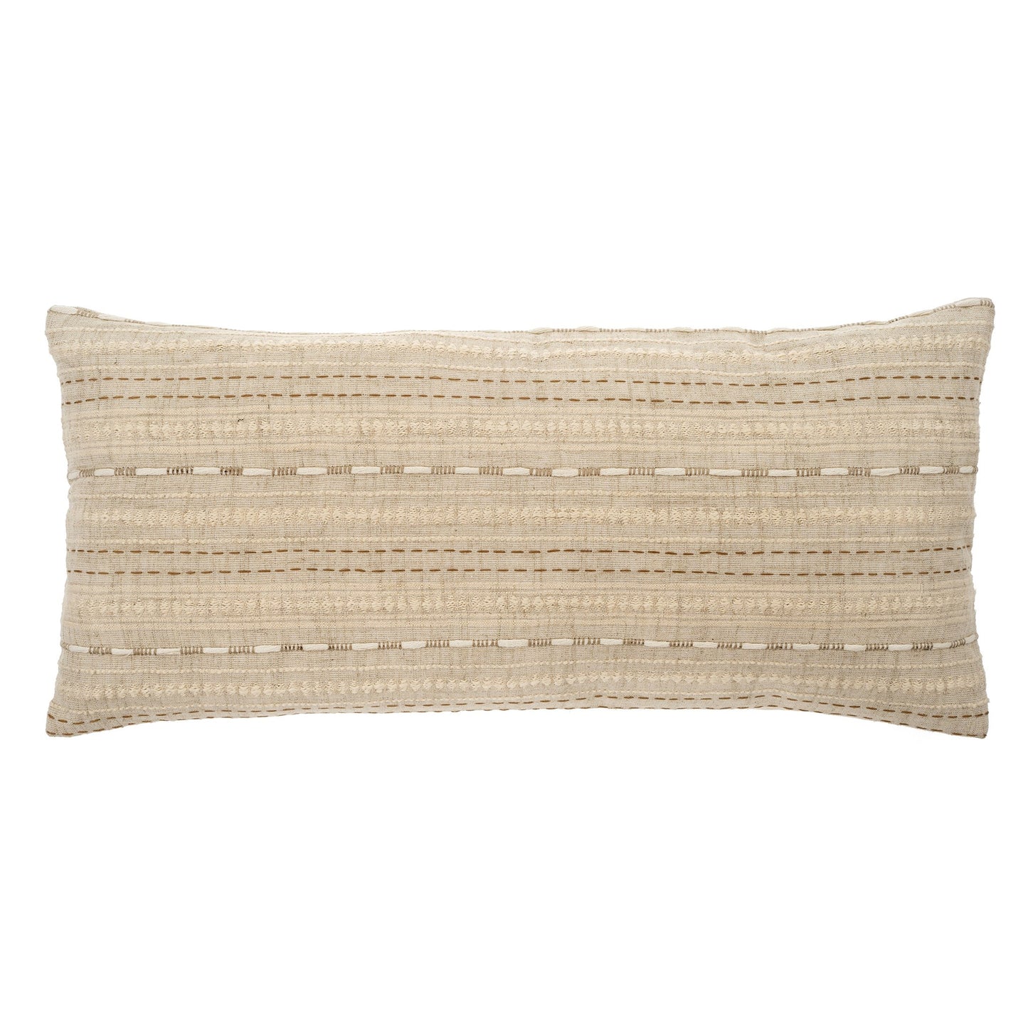 Embroidered Lumbar Pillow - 14 x 31