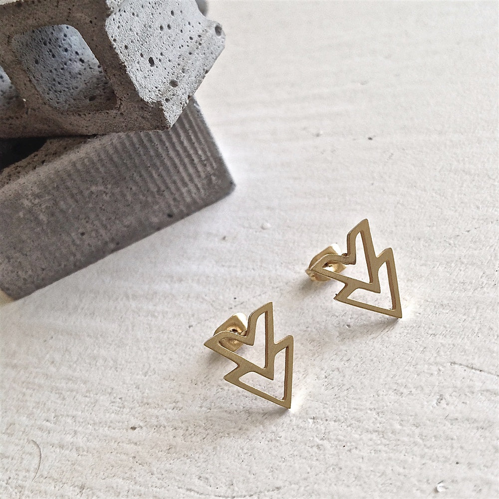 Chevron Stud Earrings