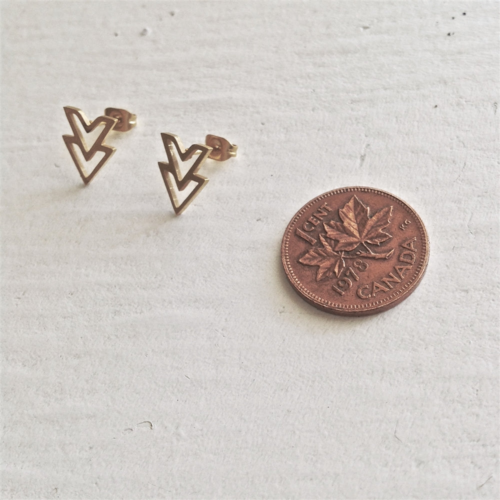 Chevron Stud Earrings