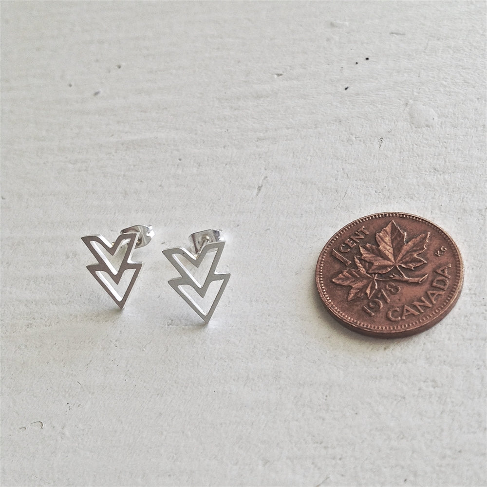 Chevron Stud Earrings