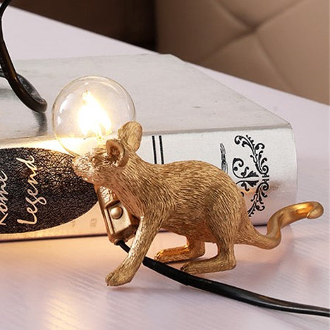 Resin Rat Lamp