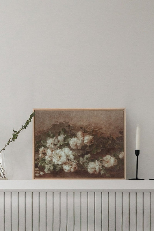 WHITE PEONY, Work on stretched canvas
