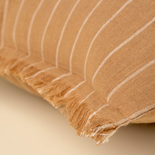 16x24 Handloom Stripe Pillow, Terracotta
