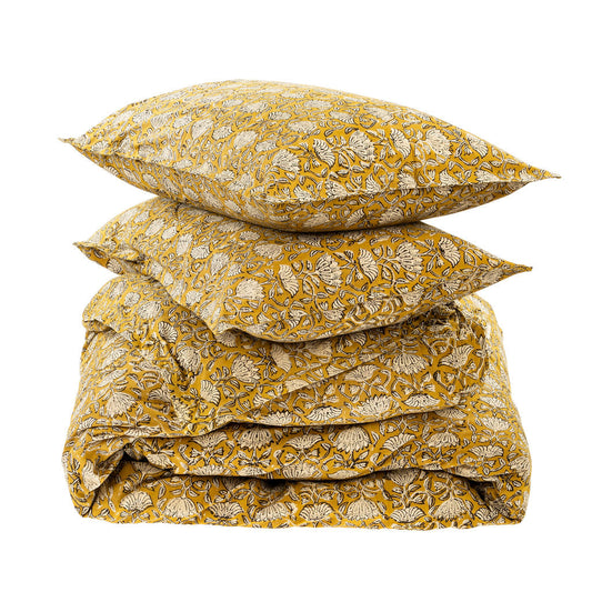 Manu Block Print King Duvet Set