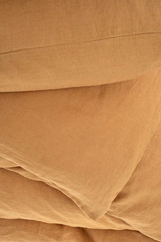 Reverie Linen Queen Duvet Set Curry