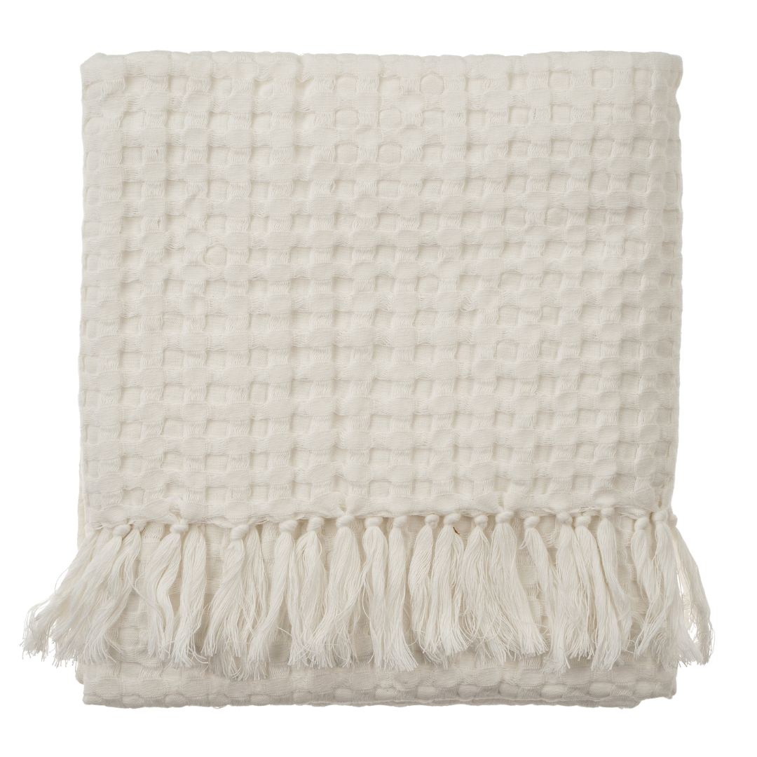 Honeycomb Bath Towel, Off White