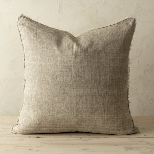 24x24 Lina Linen Pillow Almond