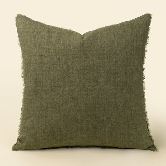 24x24 Lina Linen Pillow Kelp
