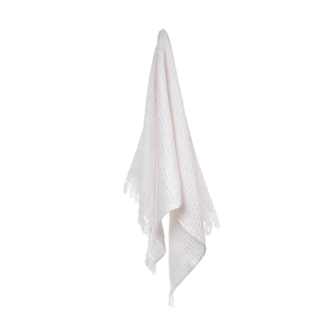 Waffle Bath Towel, White