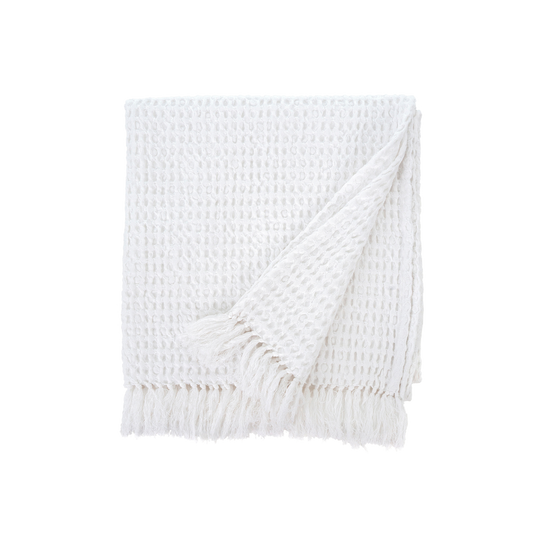 Waffle Bath Towel, White