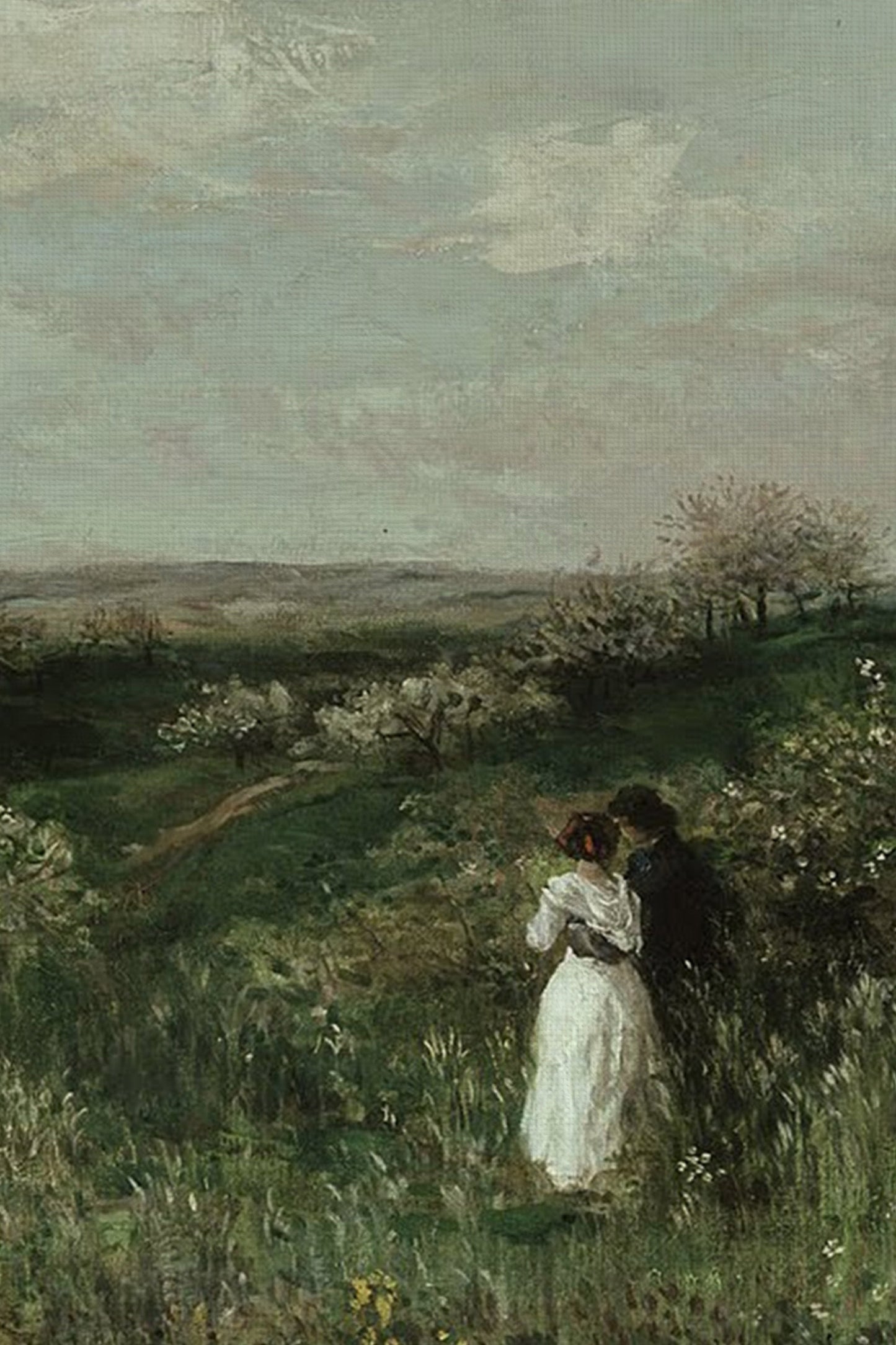 LES AMANTS DU VENT, Vintage Silver Frame