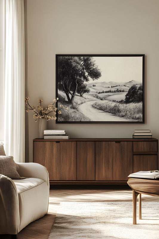 DOUCEUR DES COLLINES, Artwork on stretched canvas