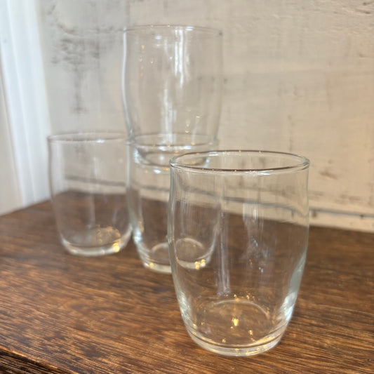Vintage Round Plain Jane Glasses - Set of 4