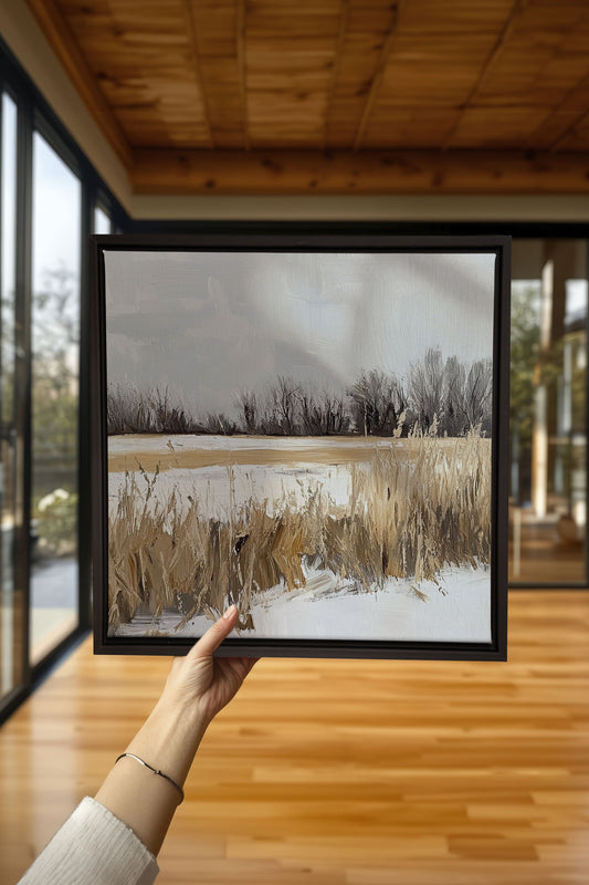 CHAMPS D'HIVER, Artwork on stretched canvas