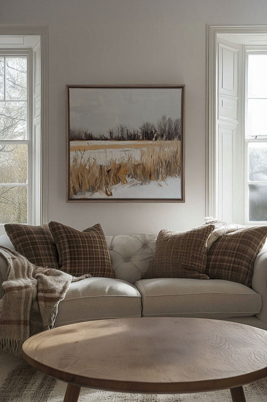 CHAMPS D'HIVER, Artwork on stretched canvas