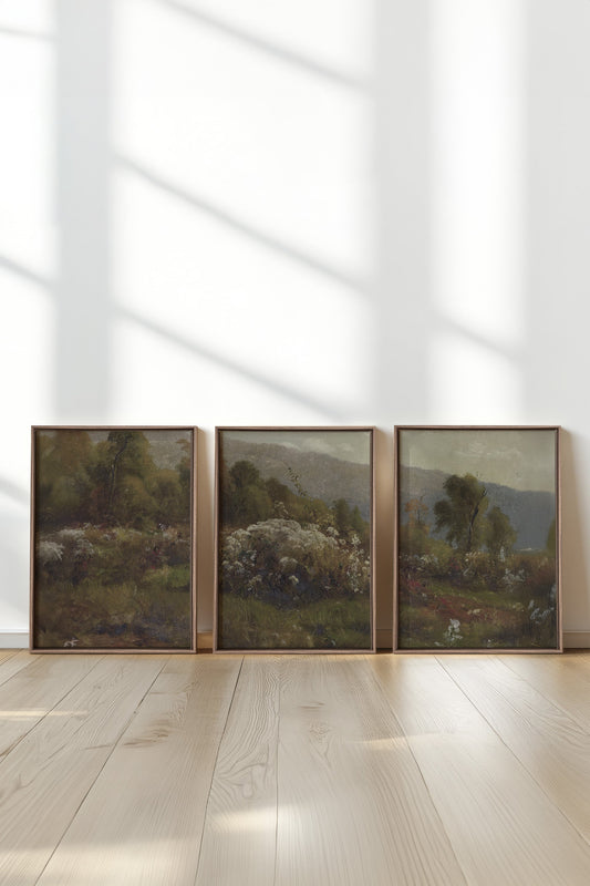 TRIO DOUCEURS CHAMPÊTRES (3 Works on stretched canvas)