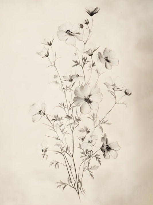 Esquisse Florale 1, VINTAGE FRAME