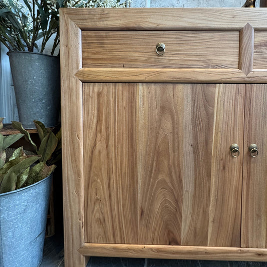 Old Elm Wooden Buffet- Natural
