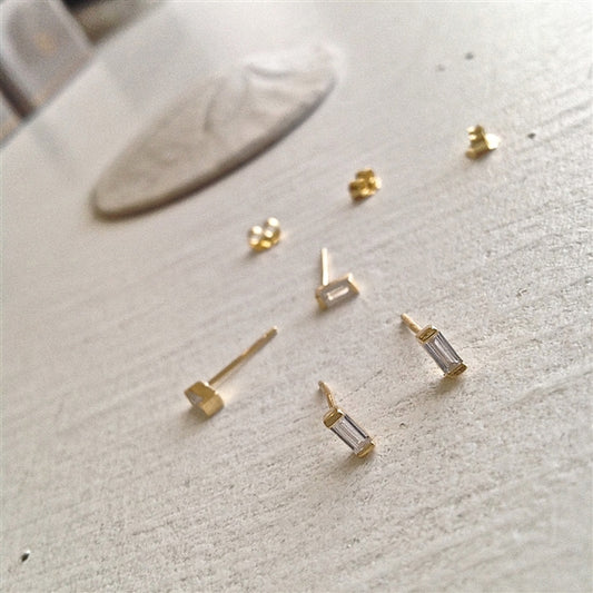 Baguette Crystal Stud Earring