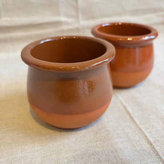 Terracotta Glazed Cup - Round